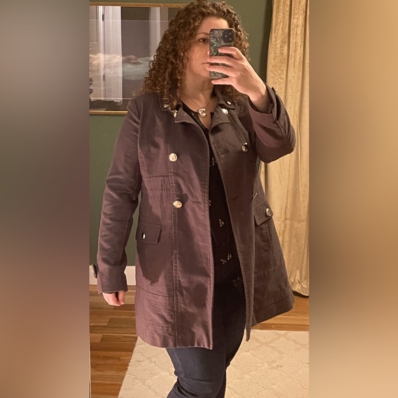 Paris Hilton double breasted cotton trench coat - Picture 1 of 10